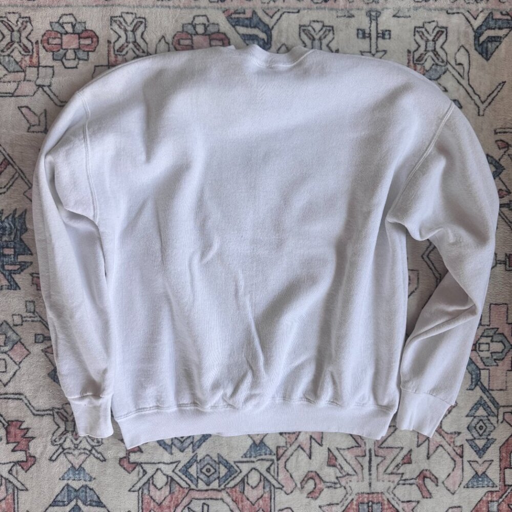 Vintage 90s White FM Apple Sweatshirt - size XLarge - Picture 4 of 4